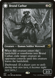 Brutal Cathar (DBL-007) - Innistrad: Double Feature: (Double Faced Transform) Foil