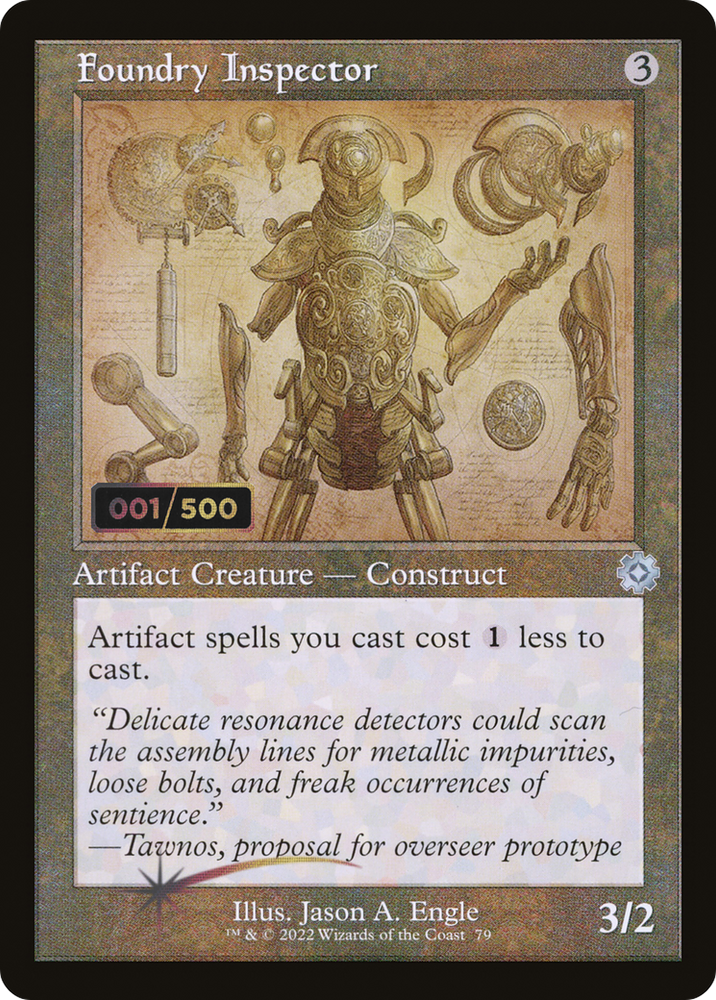 Foundry Inspector (Schematic) (Serial Numbered) (BRR-079) - The Brothers' War Retro Artifacts Foil