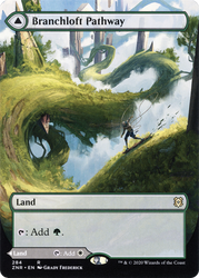 Branchloft Pathway (Borderless) (ZNR-284) - Zendikar Rising: (Showcase) (Borderless)