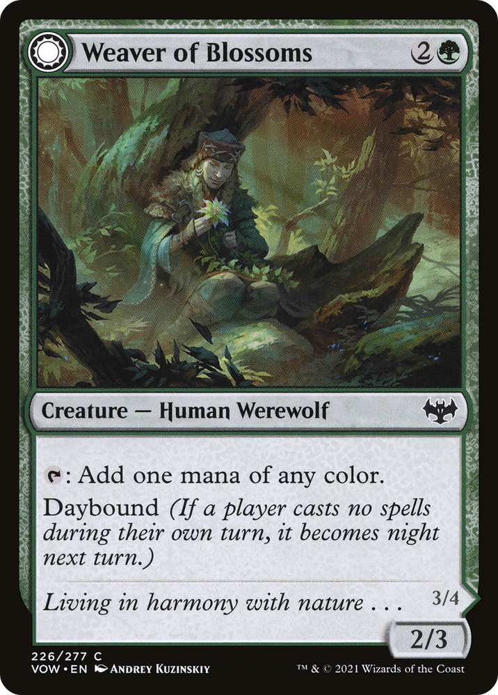 Weaver of Blossoms (VOW-226) - Innistrad: Crimson Vow: (Double Faced Transform) Foil