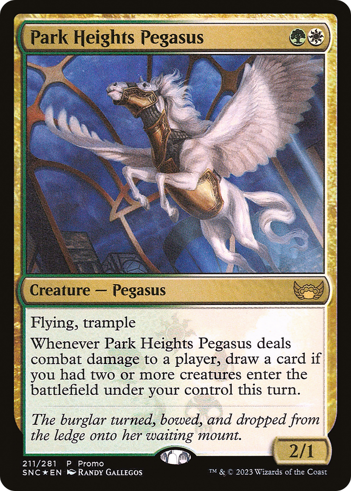 Park Heights Pegasus (MEDIA-211★) - Streets of New Capenna Promos Foil
