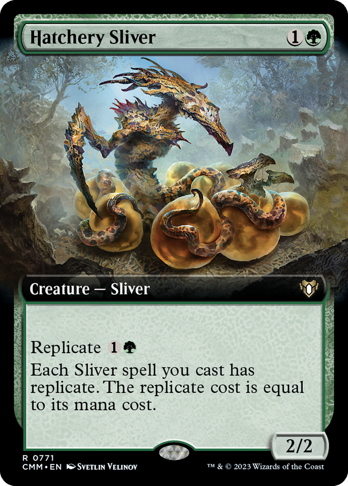Hatchery Sliver (Extended Art) (CMM-771) - Commander Masters: (Extended Art) Foil
