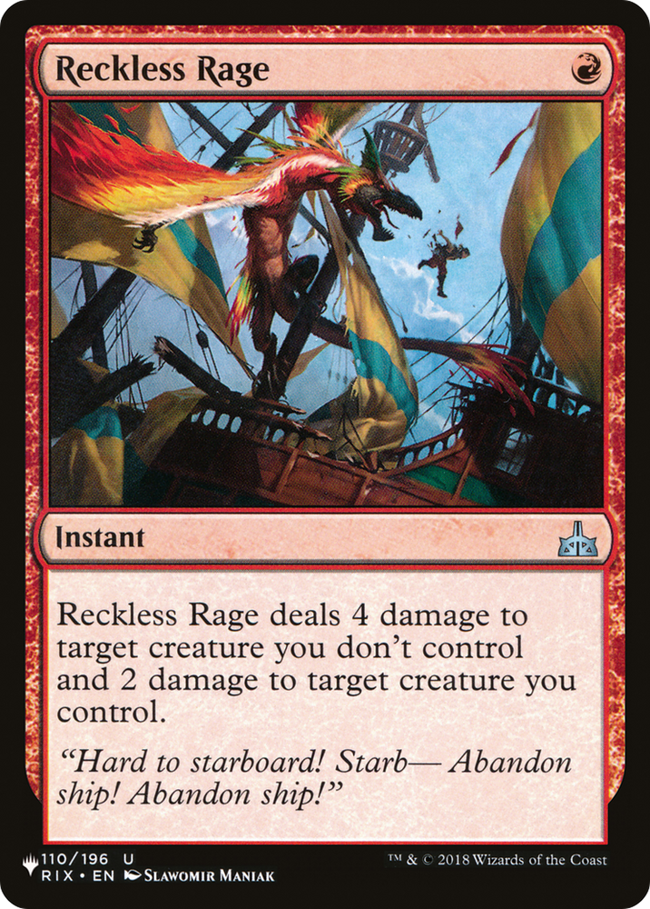 Reckless Rage (LIST-110/196) - The List