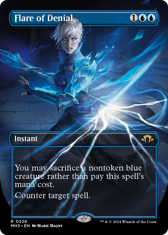 Flare of Denial (Borderless) (MH3-326) - Modern Horizons 3 (Borderless) Foil