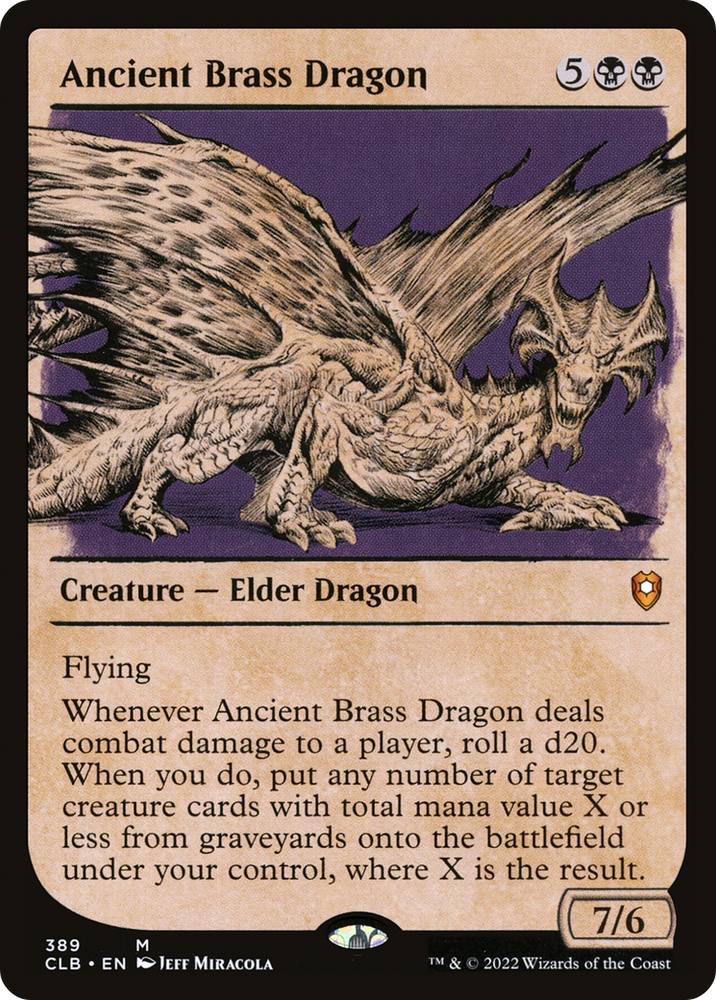 Ancient Brass Dragon (Showcase) (CLB-389) - Commander Legends: Battle for Baldur's Gate: (Showcase)
