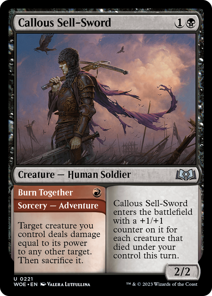 Callous Sell-Sword (WOE-221) - Wilds of Eldraine Foil