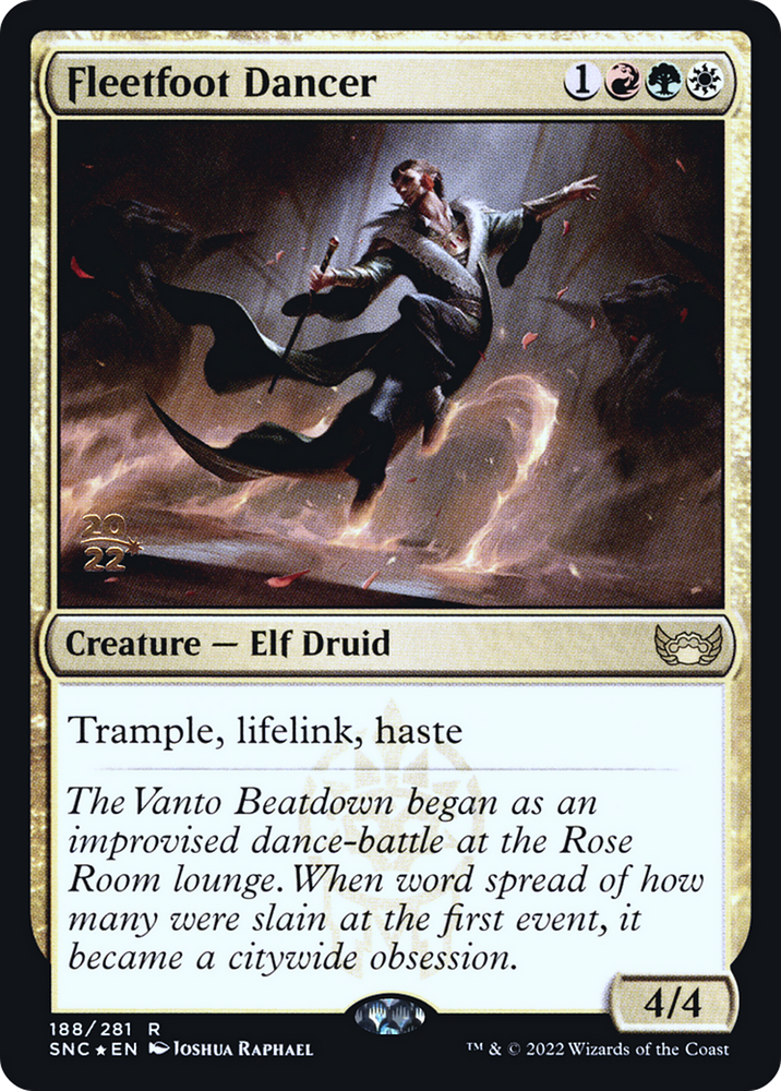 Fleetfoot Dancer (PRE-188S) - Streets of New Capenna Promos Foil