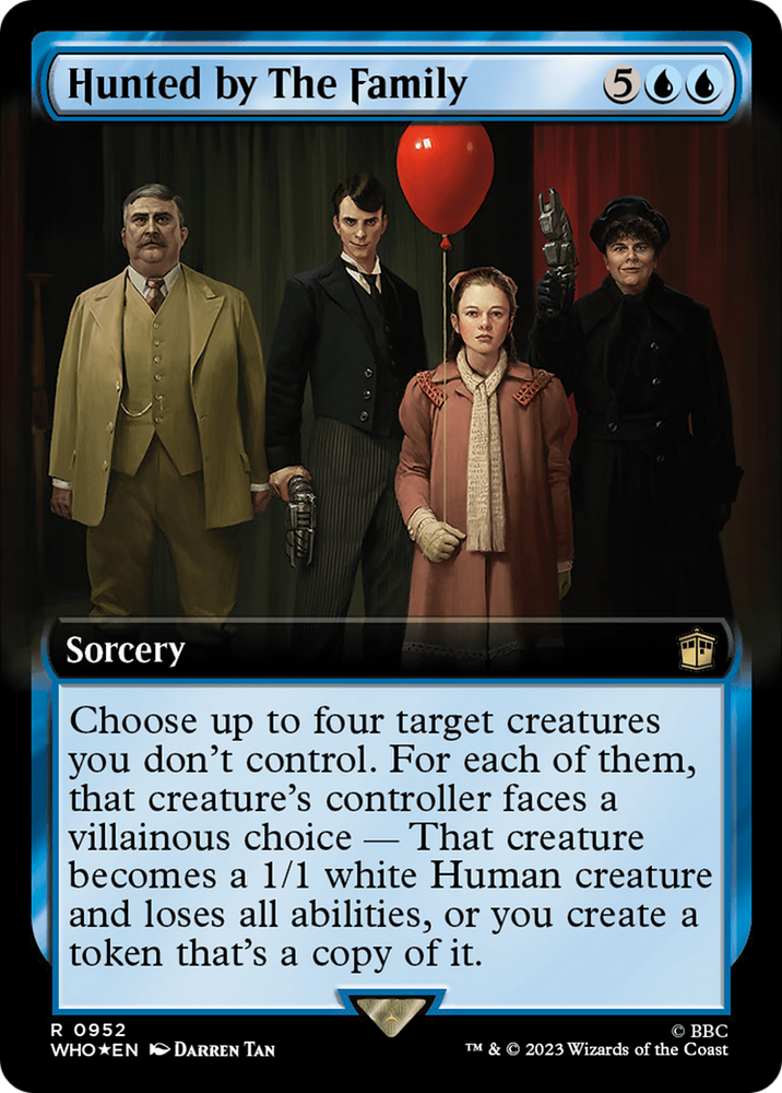Hunted by The Family (Extended Art) (Surge Foil) (WHO-952) - Doctor Who: (Extended Art) Foil