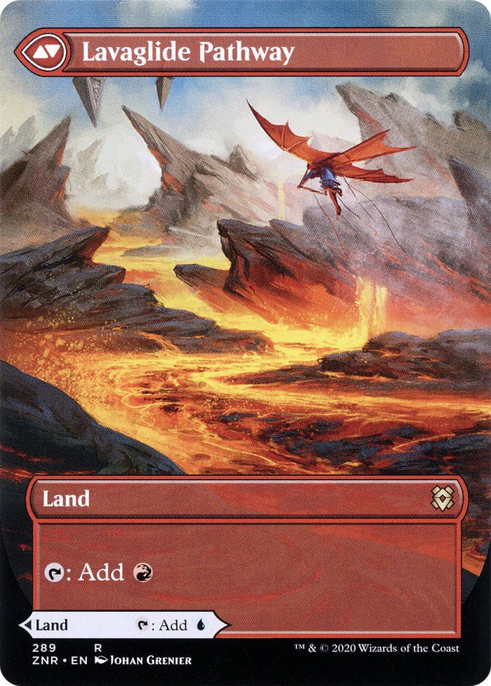 Riverglide Pathway (Borderless) (ZNR-289) - Zendikar Rising: (Showcase) (Borderless) Foil