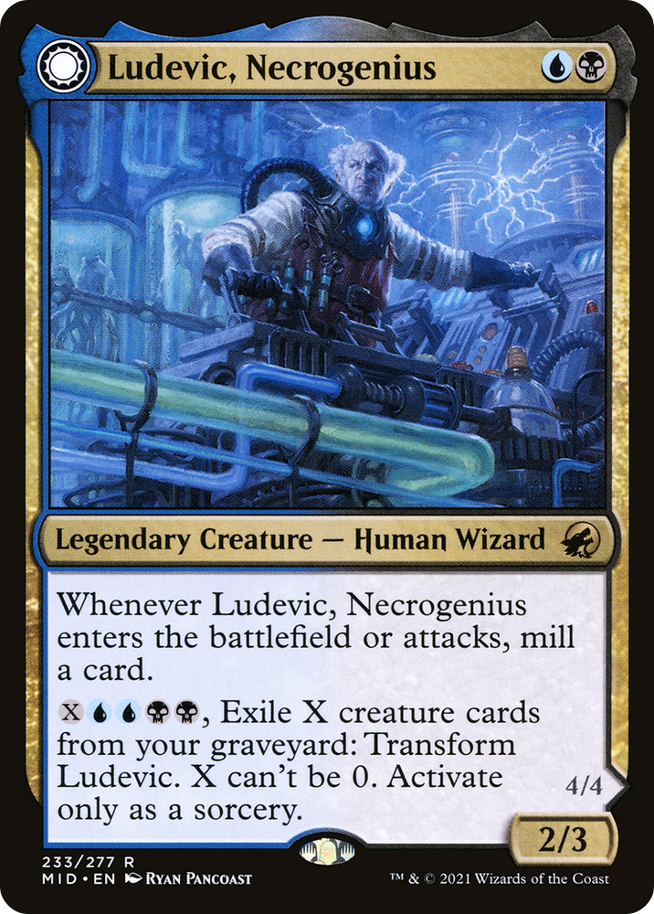 Ludevic, Necrogenius (MID-233) - Innistrad: Midnight Hunt: (Double Faced Transform) Foil