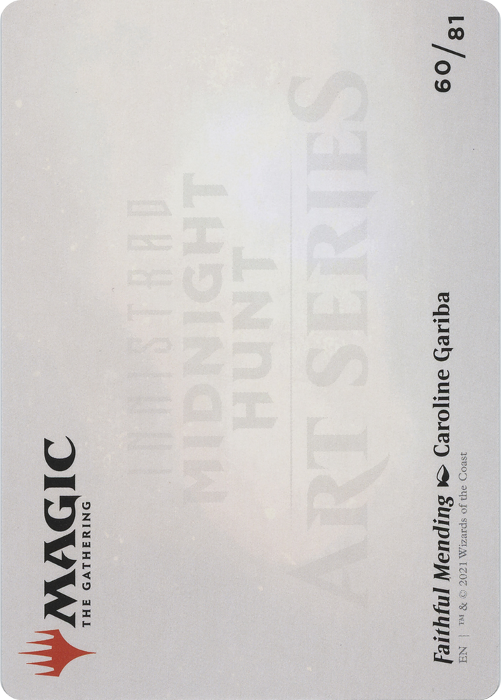 Faithful Mending // Faithful Mending (AMID-060) - Midnight Hunt Art Series (Borderless) Foil