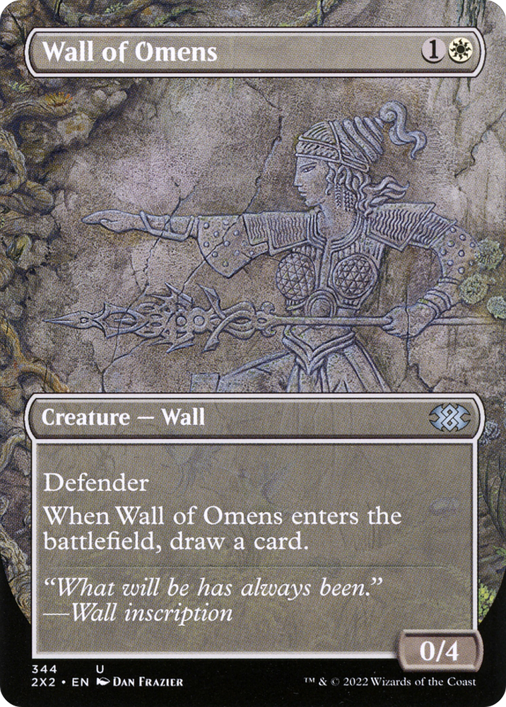 Wall of Omens (Borderless) (2X2-344) - Double Masters 2022 (Borderless)