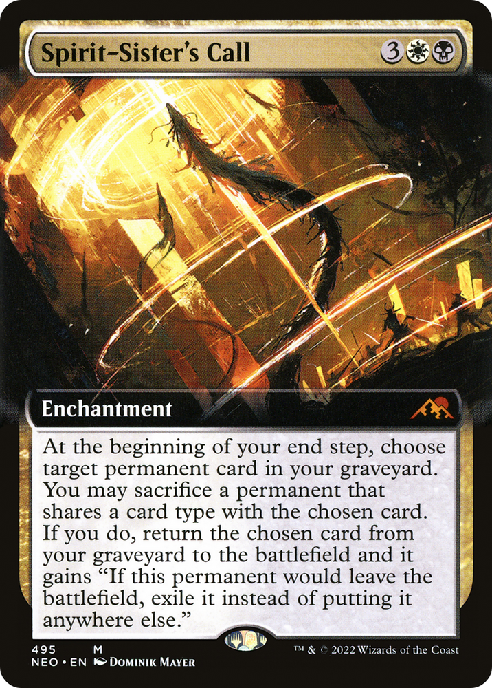 Spirit-Sister's Call (Extended Art) (NEO-495) - Kamigawa: Neon Dynasty: (Extended Art) Foil