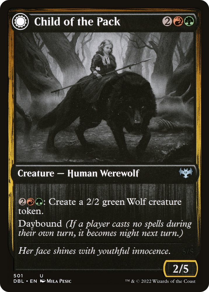 Child of the Pack (DBL-501) - Innistrad: Double Feature: (Double Faced Transform) Foil