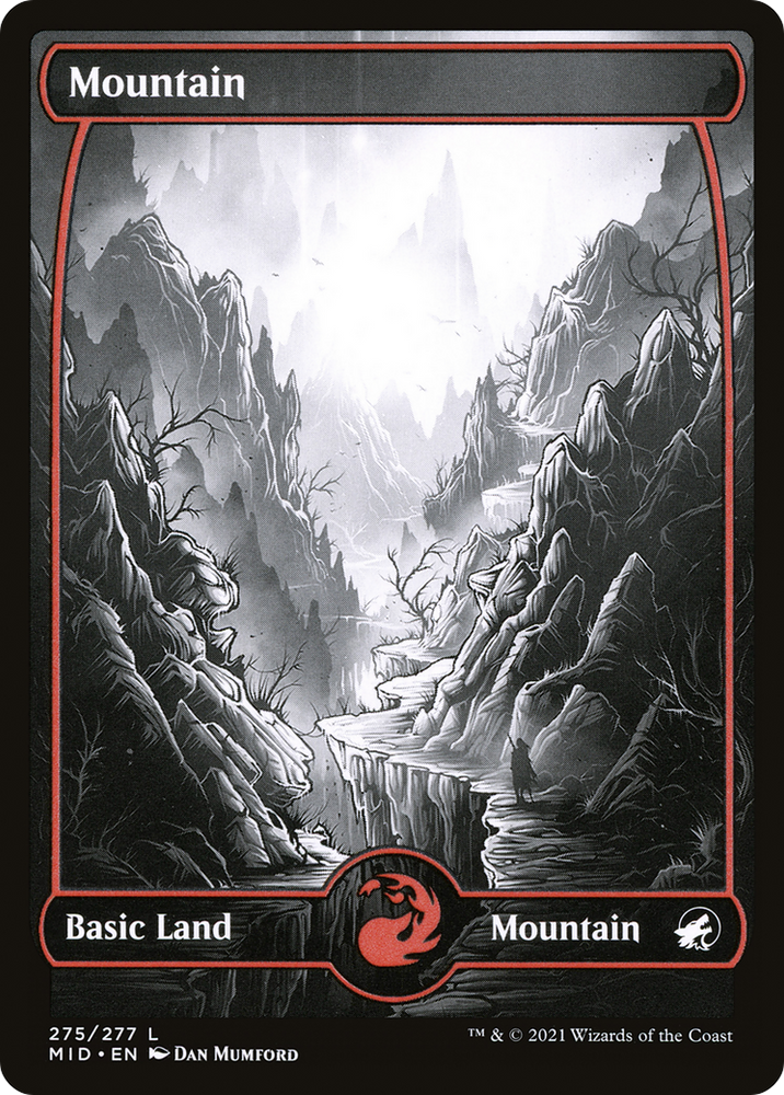 Mountain (275) (MID-275) - Innistrad: Midnight Hunt: (Full Art, Showcase) Foil