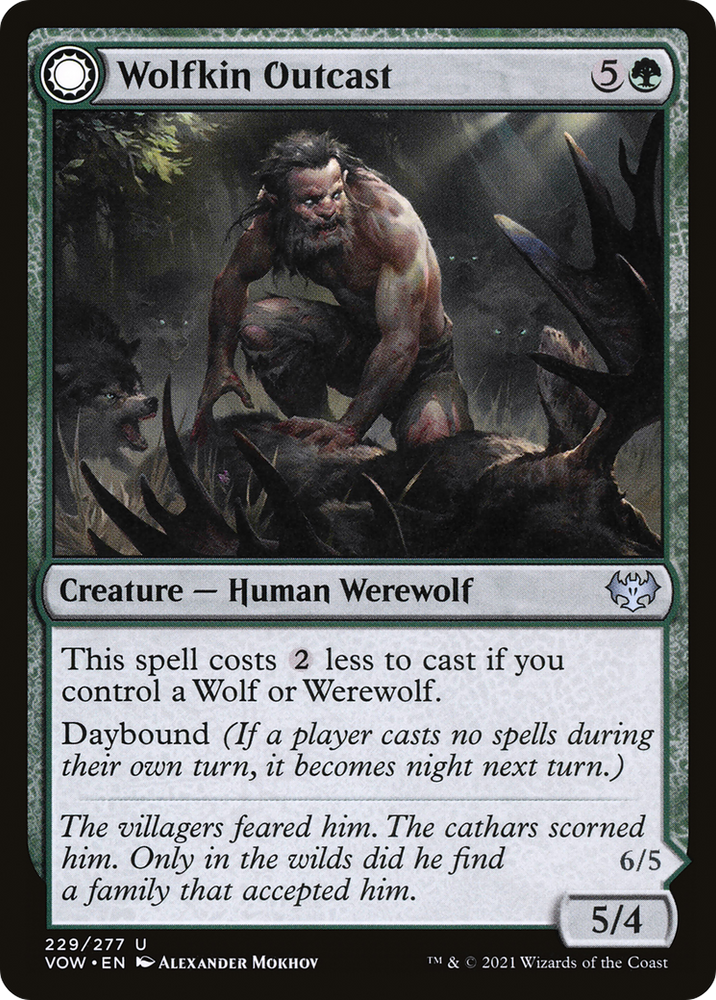 Wolfkin Outcast (VOW-229) - Innistrad: Crimson Vow: (Double Faced Transform) Foil
