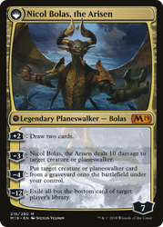 Nicol Bolas, the Ravager (M19-218) - Core Set 2019: (originpwdfc) Foil