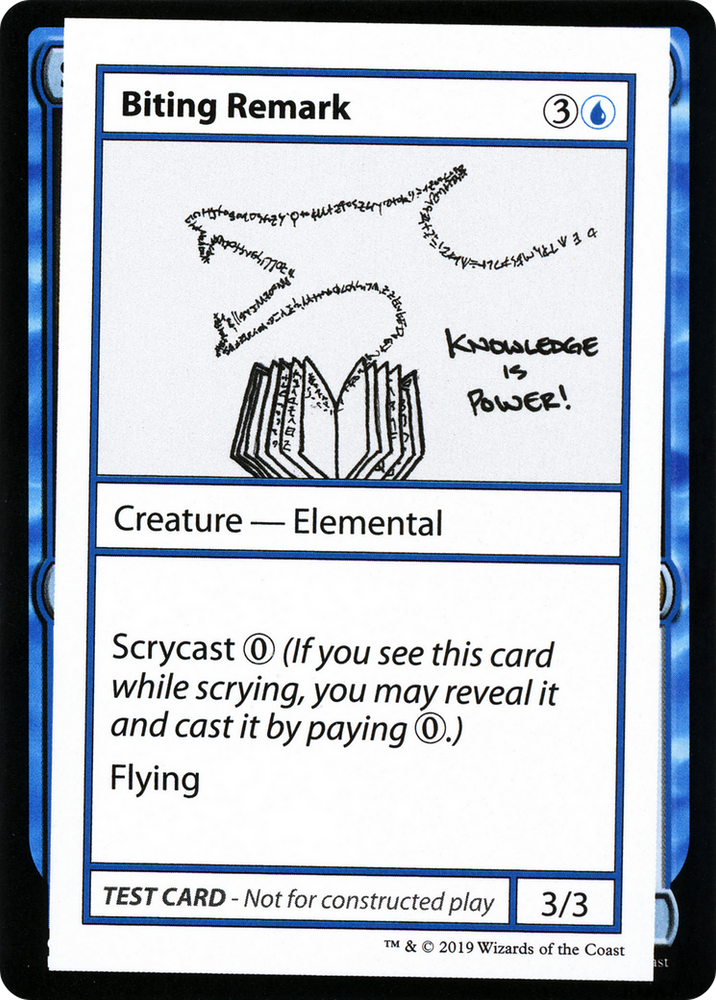 Biting Remark (No PW Symbol) (CMB1-017) - Mystery Booster Playtest Cards 2021