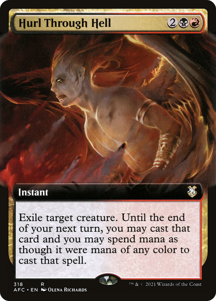Hurl Through Hell (Extended Art) (AFC-318) - Forgotten Realms Commander: (Extended Art)