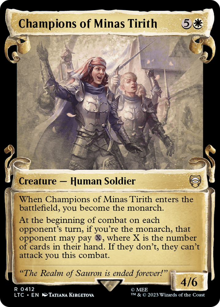 Champions of Minas Tirith (Showcase Scrolls) (LTC-412) - Tales of Middle-earth Commander: (Showcase) Foil