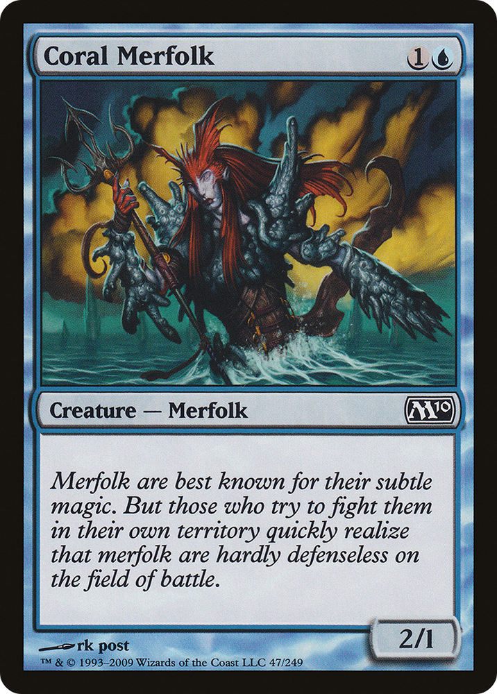Coral Merfolk (M10-047) - Magic 2010 Foil