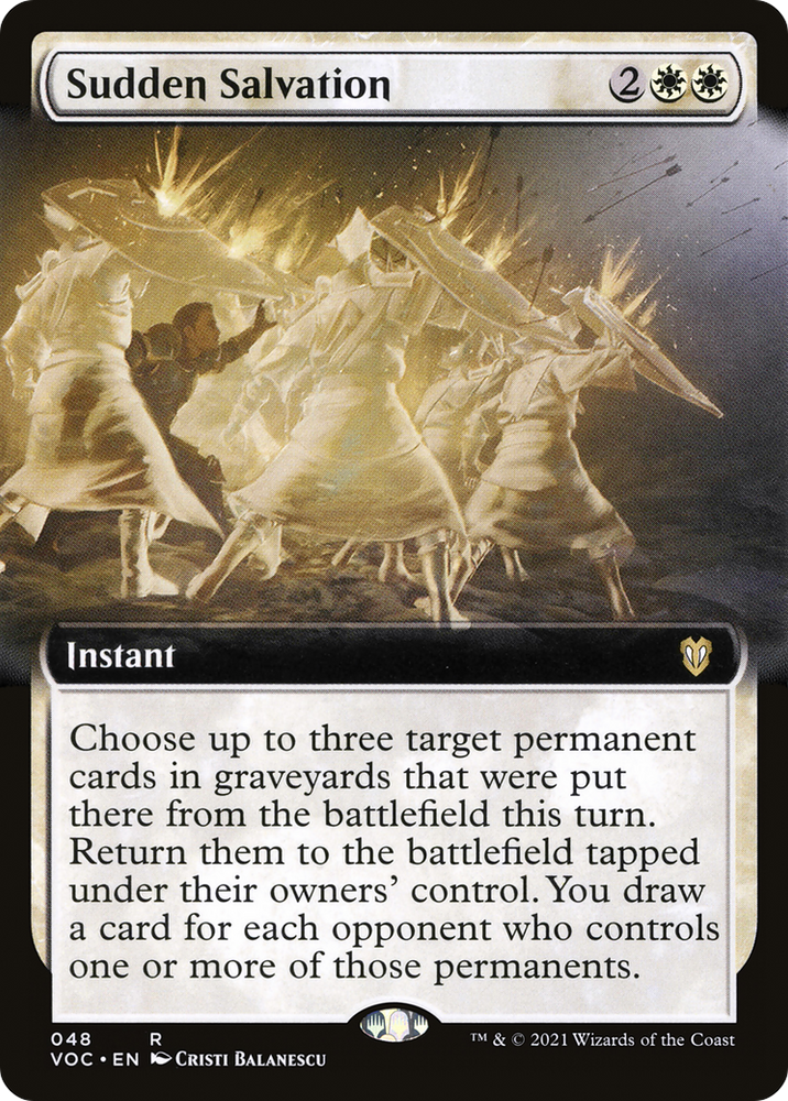 Sudden Salvation (Extended Art) (VOC-048) - Crimson Vow Commander: (Extended Art)