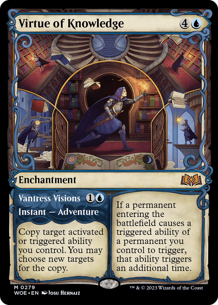 Virtue of Knowledge (Showcase) (WOE-279) - Wilds of Eldraine: (Showcase) Foil