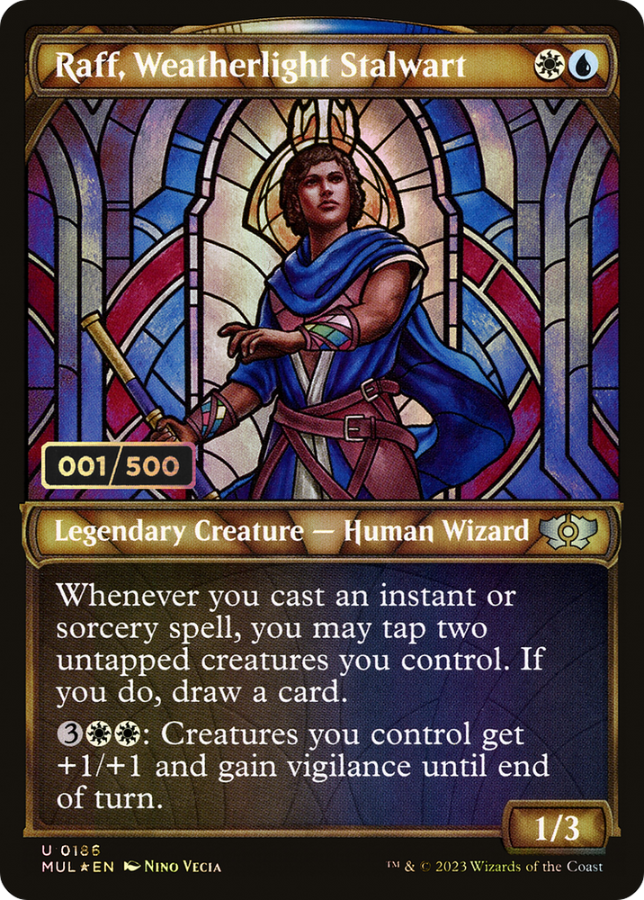 Raff, Weatherlight Stalwart (Serial Numbered) (MUL-186) - Multiverse Legends: (Showcase) Foil
