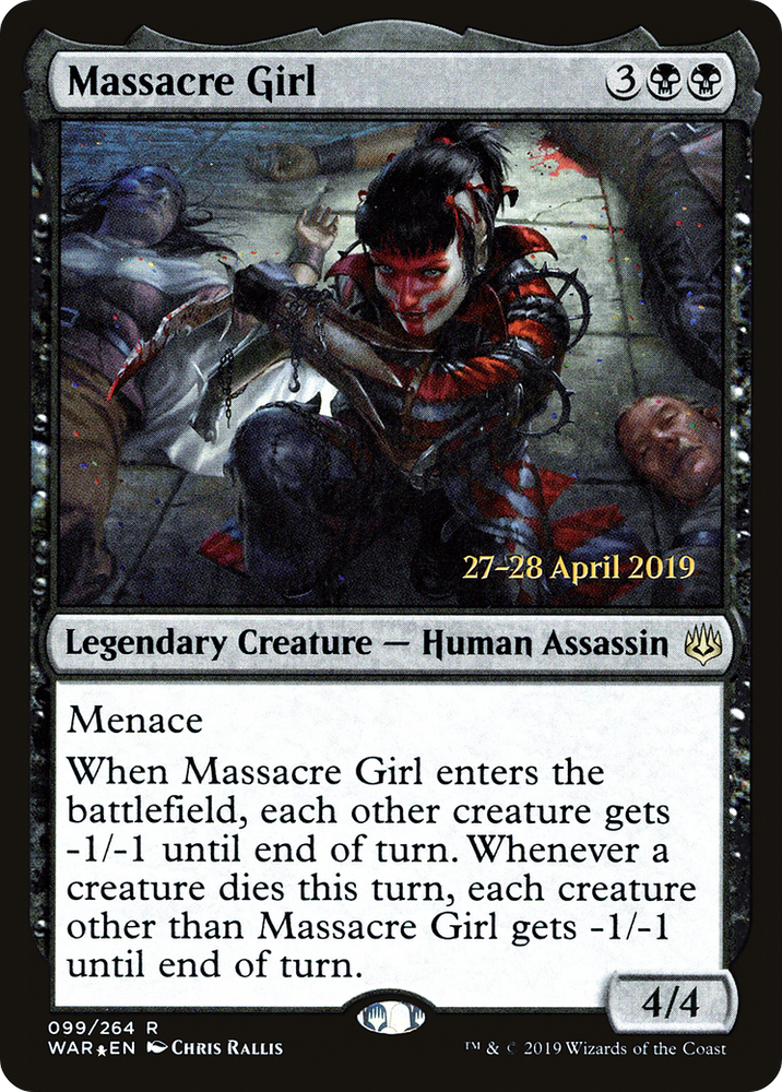 Massacre Girl (PRE-099) - War of the Spark Promos Foil