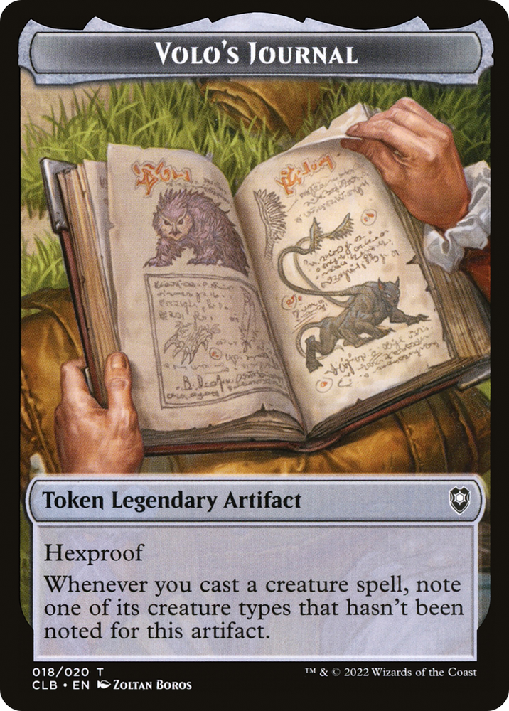 Volo's Journal Token (CLB-018) - Battle for Baldur's Gate Tokens Foil
