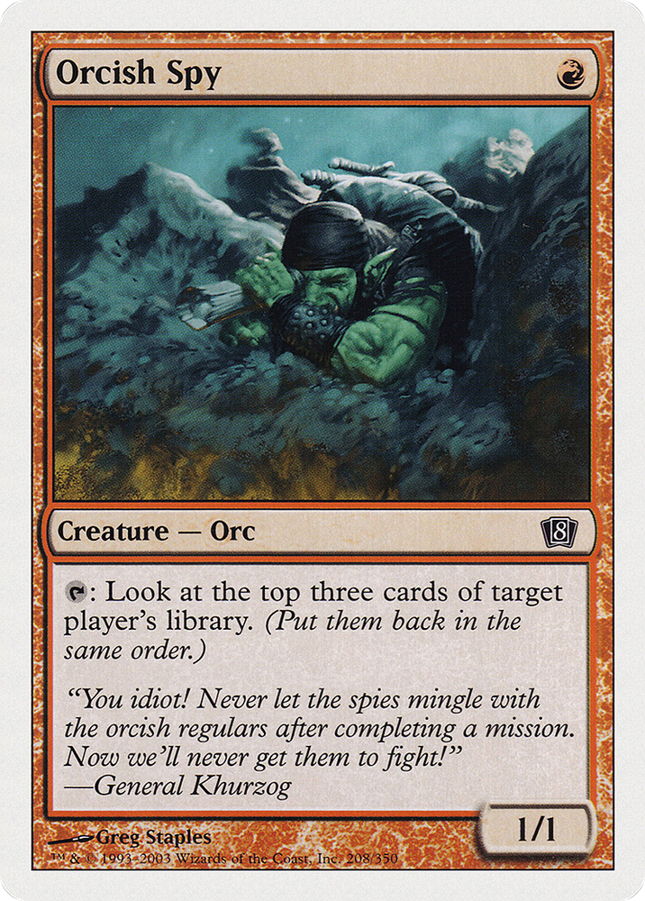 Orcish Spy (8ED-208) - Eighth Edition