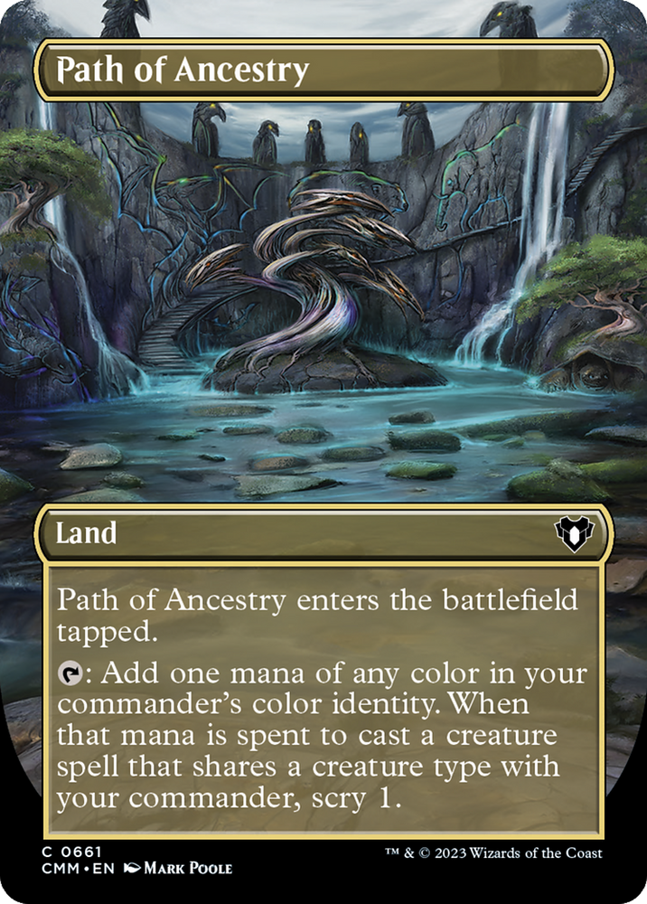 Path of Ancestry (Borderless) (CMM-661) - Commander Masters (Borderless) Foil
