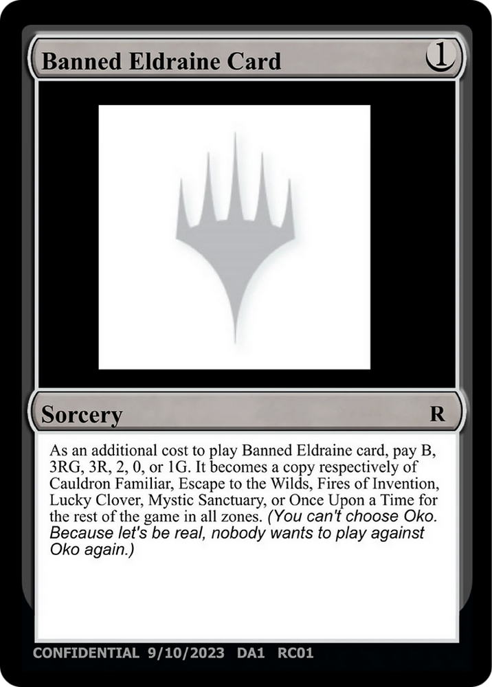 Banned Eldraine Card (UNK-RC01A) - Unknown Event