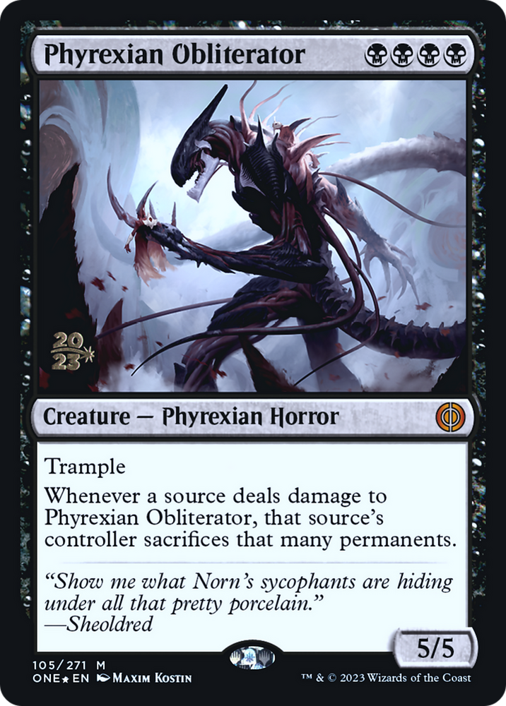 Phyrexian Obliterator (PRE-105) - Phyrexia: All Will Be One Promos Foil