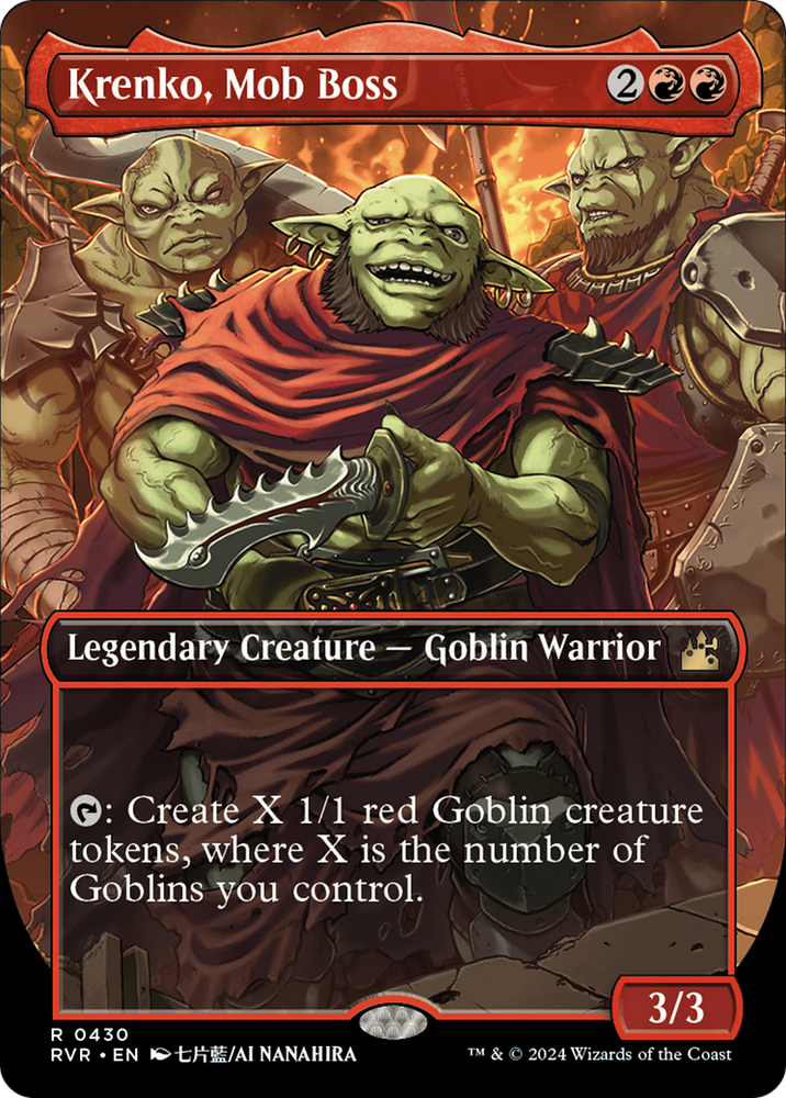 Krenko, Mob Boss (Anime Borderless) (RVR-430) - Ravnica Remastered (Borderless) Foil