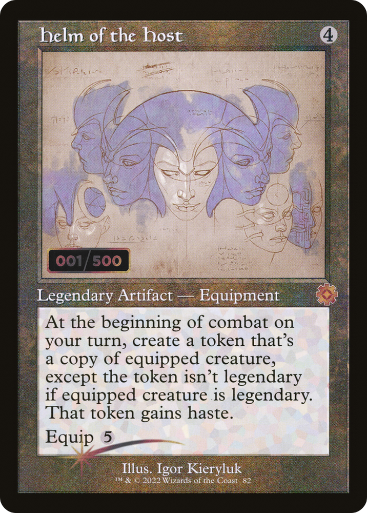 Helm of the Host (Schematic) (Serial Numbered) (BRR-082) - The Brothers' War Retro Artifacts Foil