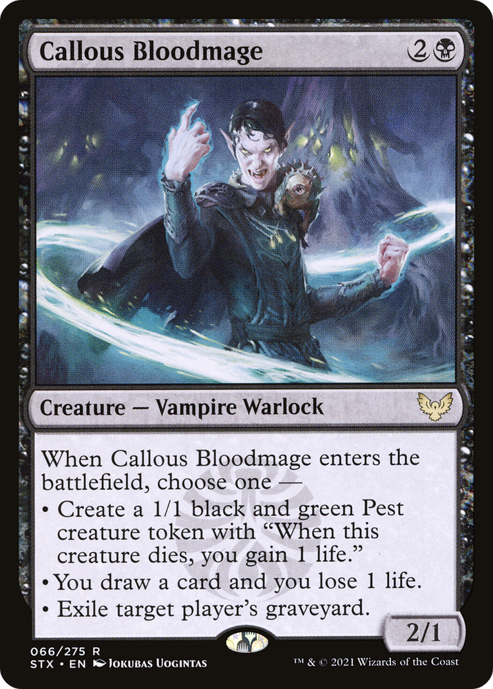 Callous Bloodmage (STX-066) - Strixhaven: School of Mages Foil