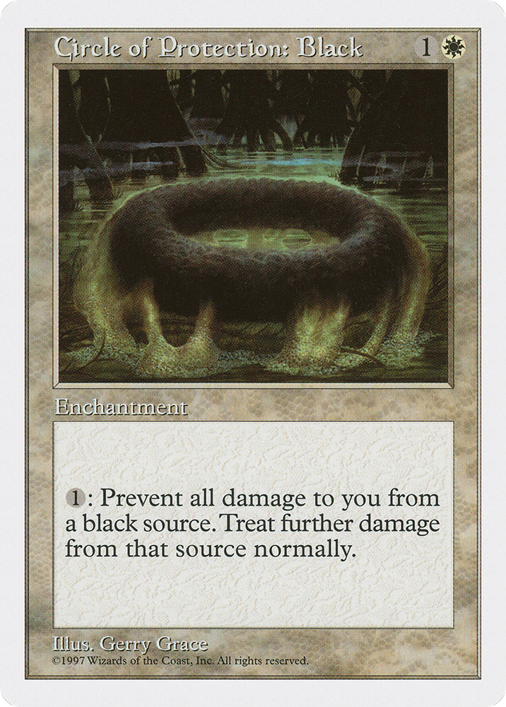Circle of Protection: Black (5ED-017) - Fifth Edition
