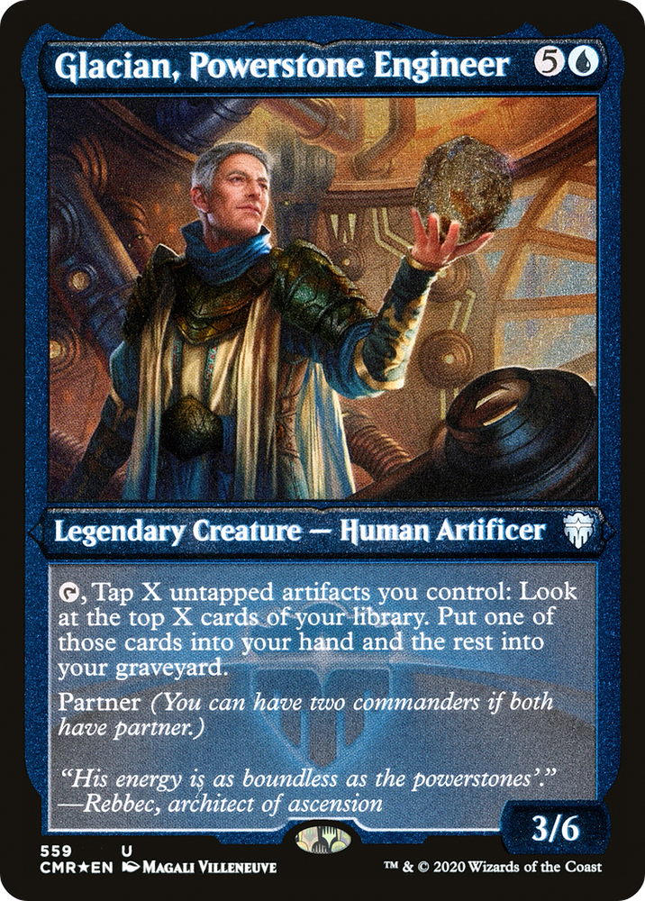 Glacian, Powerstone Engineer (Foil Etched) (CMR-559) - Commander Legends Foil