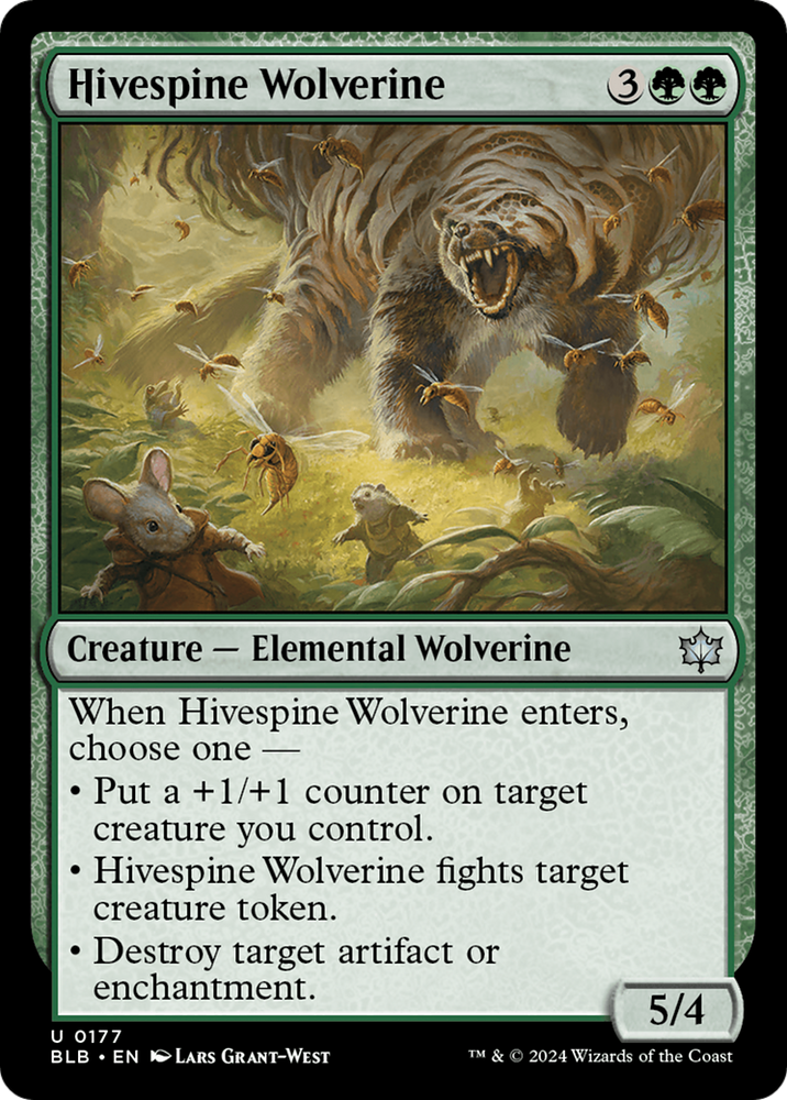 Hivespine Wolverine (BLB-177) - Bloomburrow