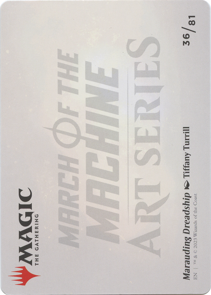 Marauding Dreadship // Marauding Dreadship (AMOM-036) - March of the Machine Art Series (Borderless) Foil