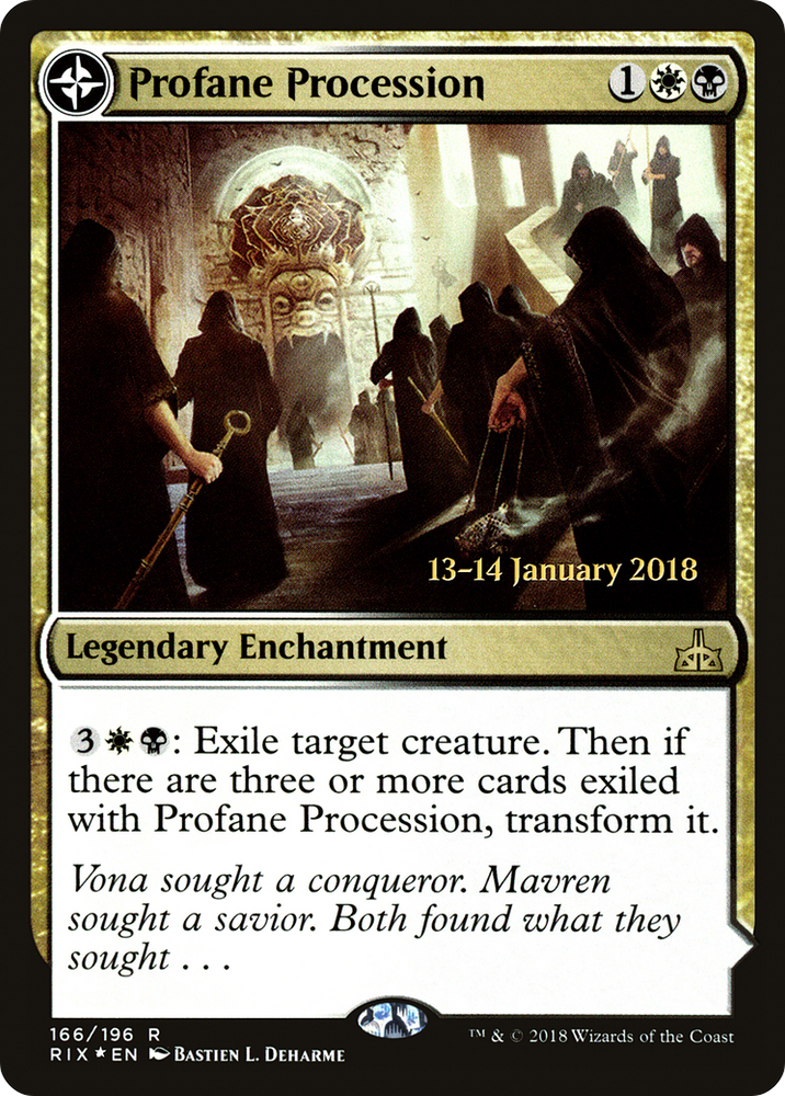 Profane Procession (PRE-166) - Rivals of Ixalan Promos: (compasslanddfc) Foil