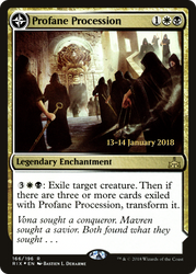 Profane Procession (PRE-166) - Rivals of Ixalan Promos: (compasslanddfc) Foil