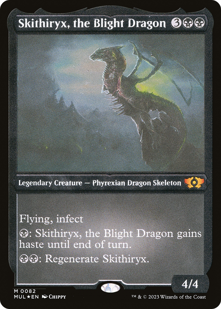 Skithiryx, the Blight Dragon (Foil Etched) (MUL-082) - Multiverse Legends Etched Foil
