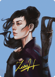 Yuriko, the Tiger's Shadow // Yuriko, the Tiger's Shadow (ACMM-062) - Commander Masters Art Series (Borderless) Foil