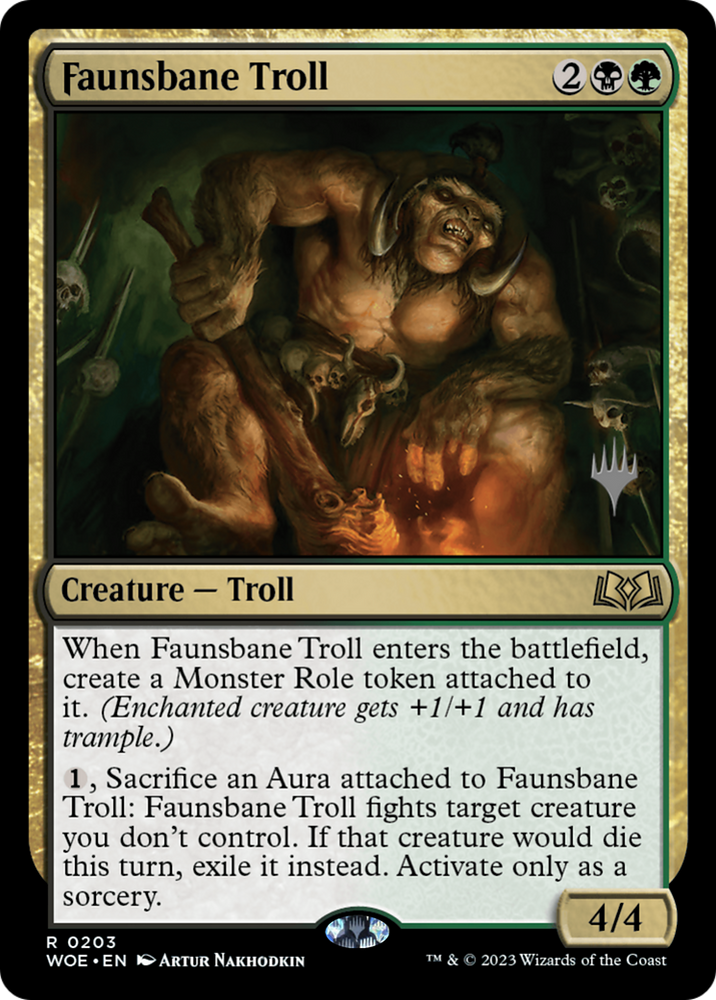 Faunsbane Troll (PPWOE-203) - Wilds of Eldraine Promos