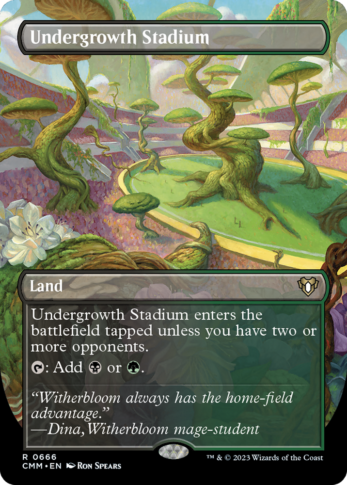 Undergrowth Stadium (Borderless) (CMM-666) - Commander Masters (Borderless) Foil
