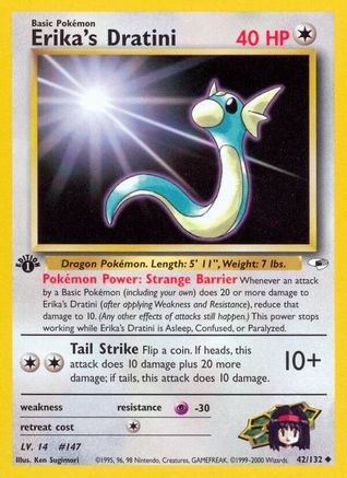 Erika's Dratini 042/132  - Unlimited Gym Heroes - Uncommon