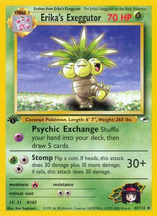 Erika's Exeggutor 044/132  - Unlimited Gym Heroes - Uncommon