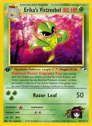 Erika's Victreebel 026/132  - 1st Edition Gym Heroes - Rare